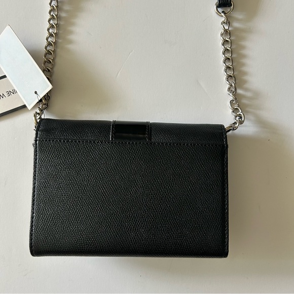 Nine West Pretty Little Things Black Faux Leather shoulder Cross Body bag Purse - Picture 8 of 15
